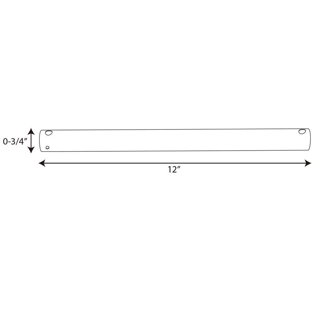 12 Inch and 1 Inch O.D. Ceiling Fan Downrod White - Bees Lighting