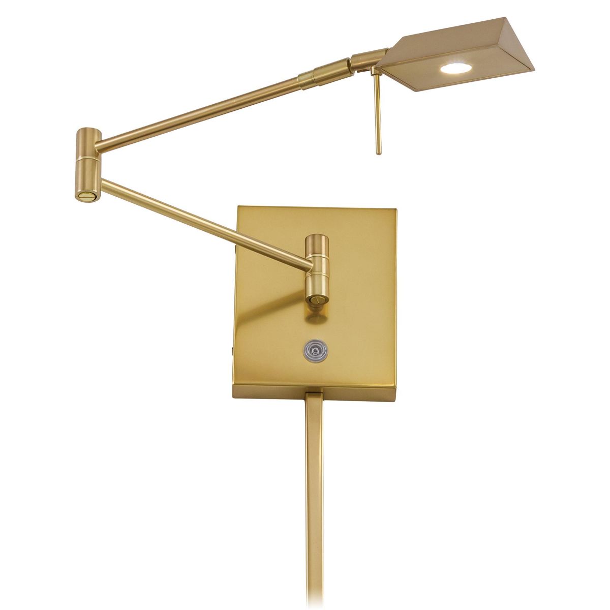 George's Reading Room Contemporary LED Swing Arm Wall Lamp Gold finish - Bees Lighting