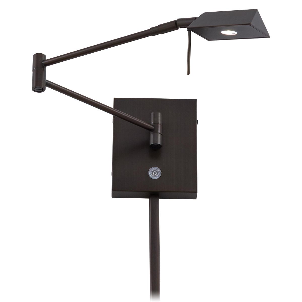 George's Reading Room Contemporary LED Swing Arm Wall Lamp Bronze finish - Bees Lighting