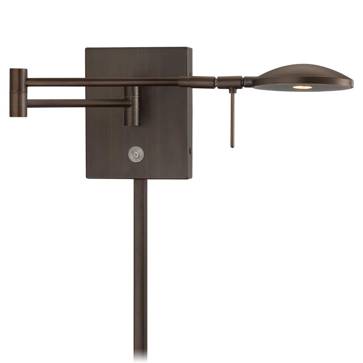 George's Reading Room Contemporary LED Swing Arm Wall Lamp Bronze finish - Bees Lighting