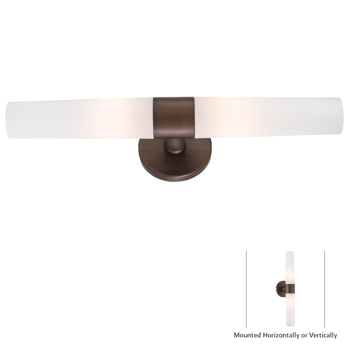 Saber 20 in. 2 Lights Bath Bar Bronze finish - Bees Lighting