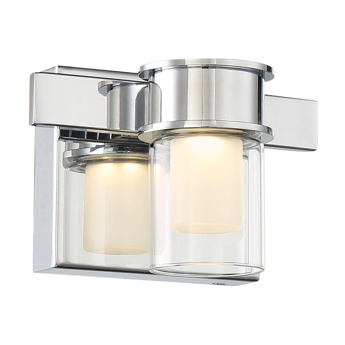 Herald Square 7 in. LED Bath Sconce Chrome finish - Bees Lighting