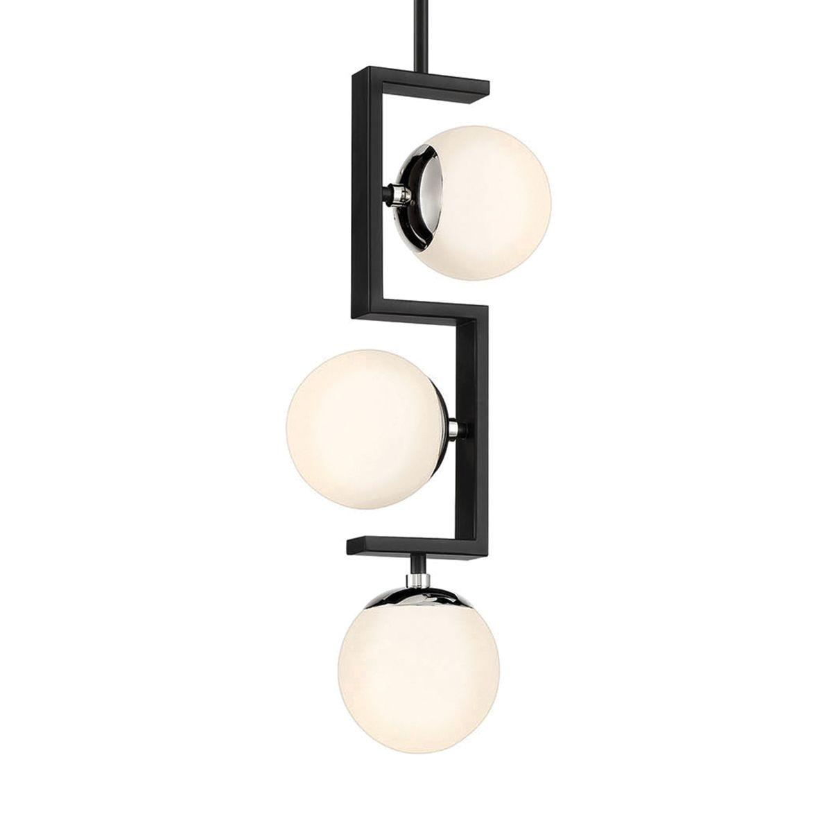 Alluria 9 in. 3 Lights Pendant Light Polished Nickel finish - Bees Lighting