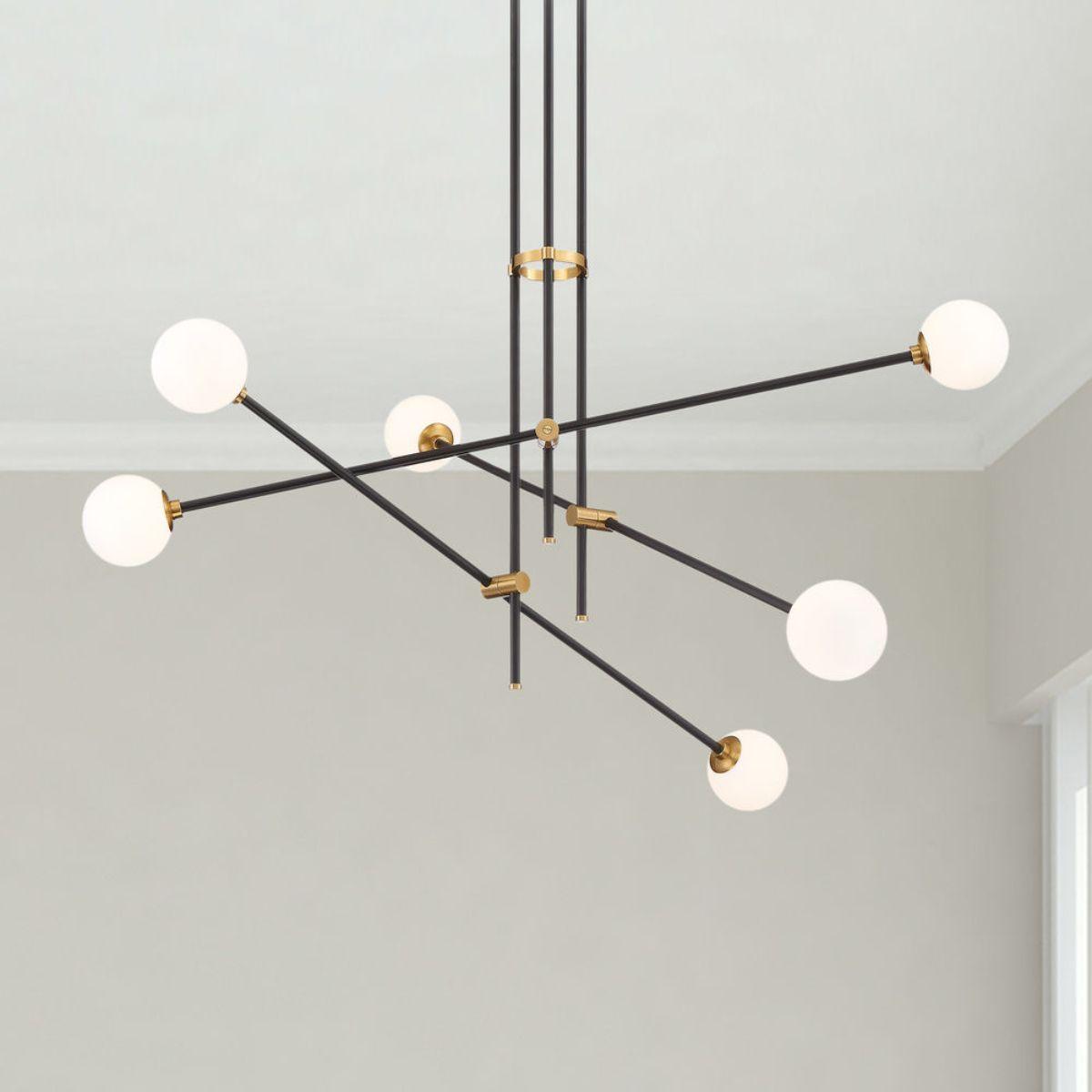 Cosmet 41 in. 6 Lights Chandelier Brass finish - Bees Lighting