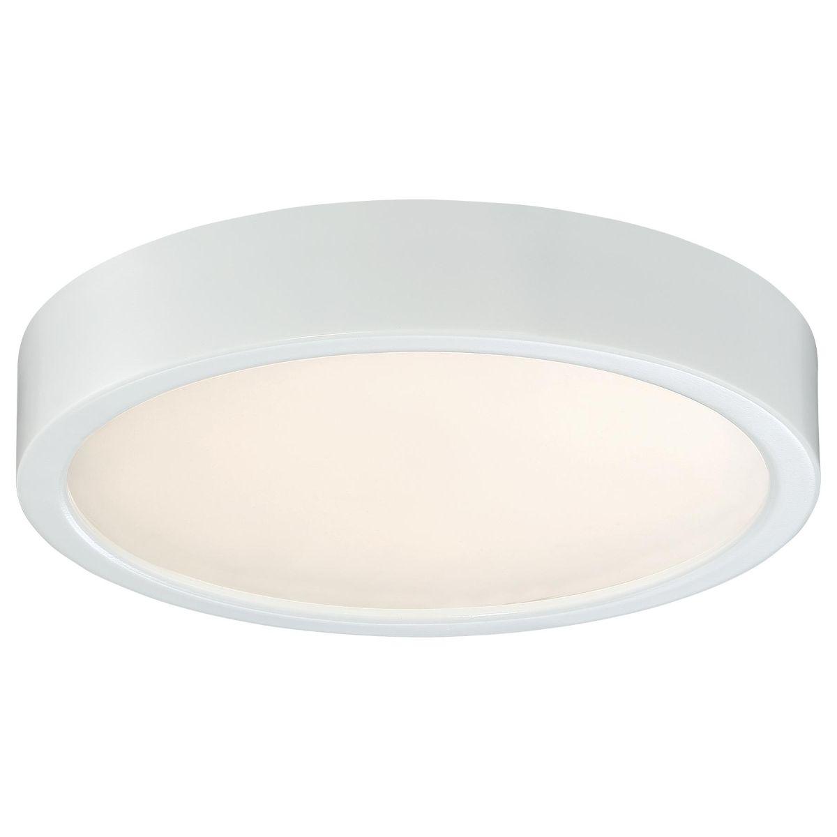 8 in. LED Flush Mount White finish - Bees Lighting