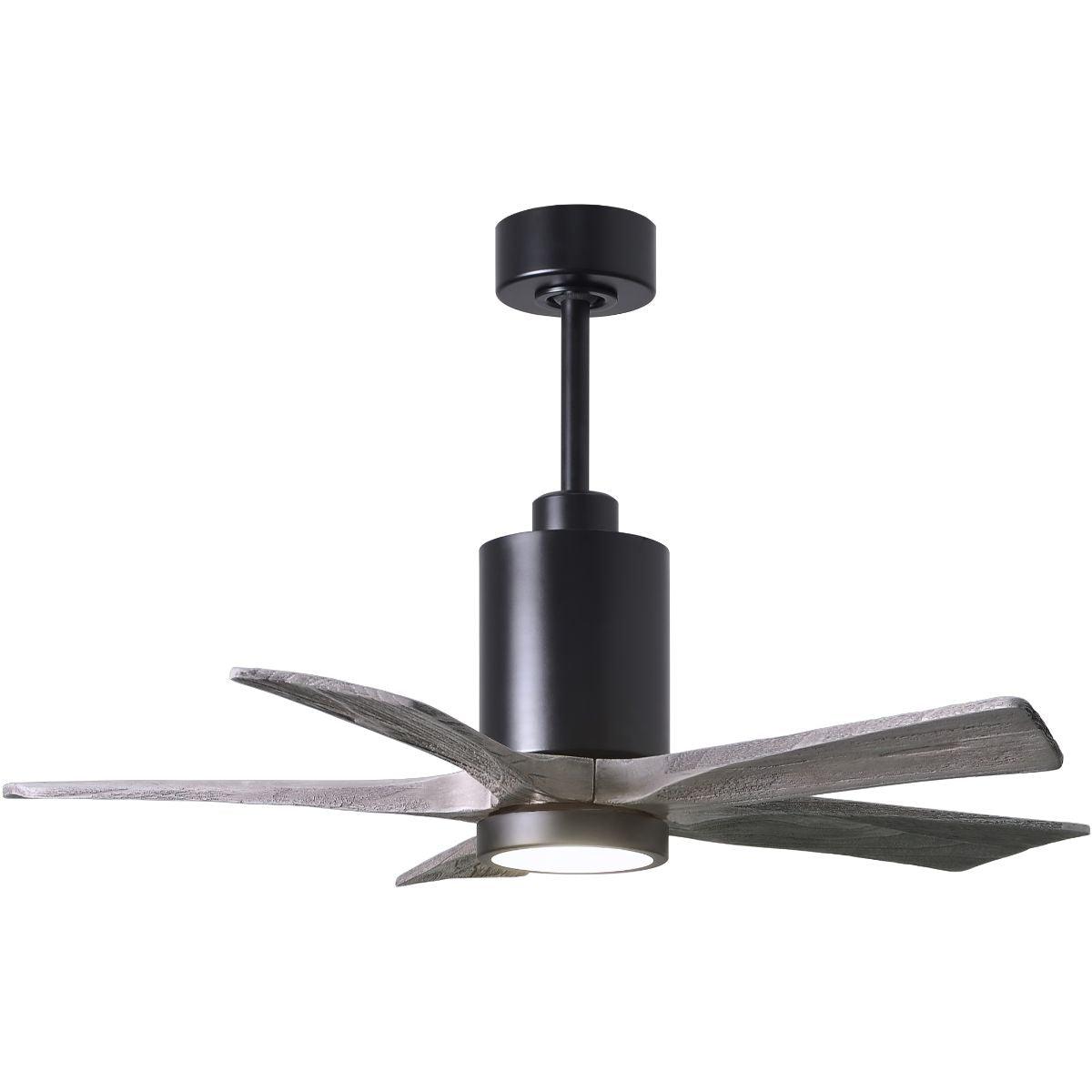 Patricia 5-Blade 42 Inch Black and Barnwood LED Ceiling Fan with Remote - Bees Lighting