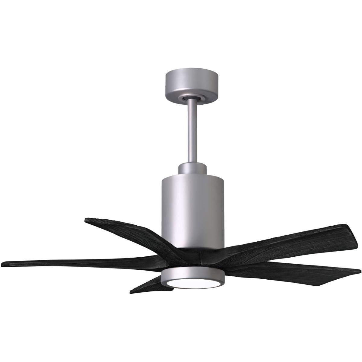 Patricia 5-Blade 42 Inch Nickel and Black LED Ceiling Fan with Remote - Bees Lighting