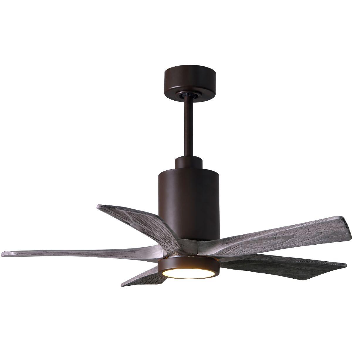 Patricia 5-Blade 42 Inch Bronze and Barnwood LED Ceiling Fan with Remote - Bees Lighting