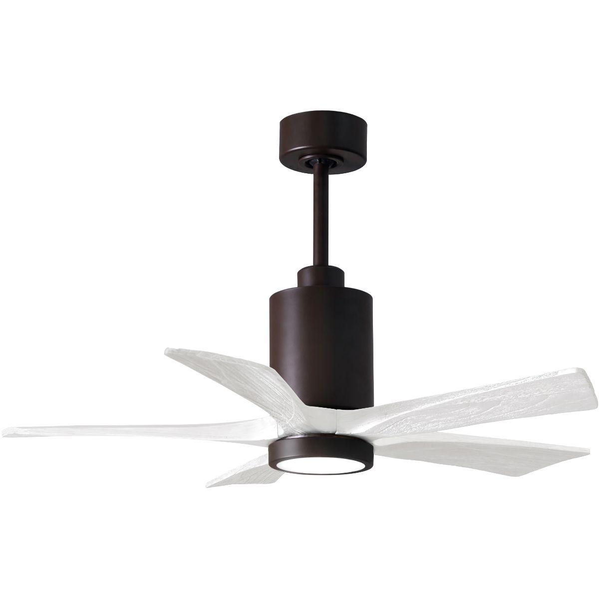 Patricia 5-Blade 42 Inch Bronze and White LED Ceiling Fan with Remote - Bees Lighting