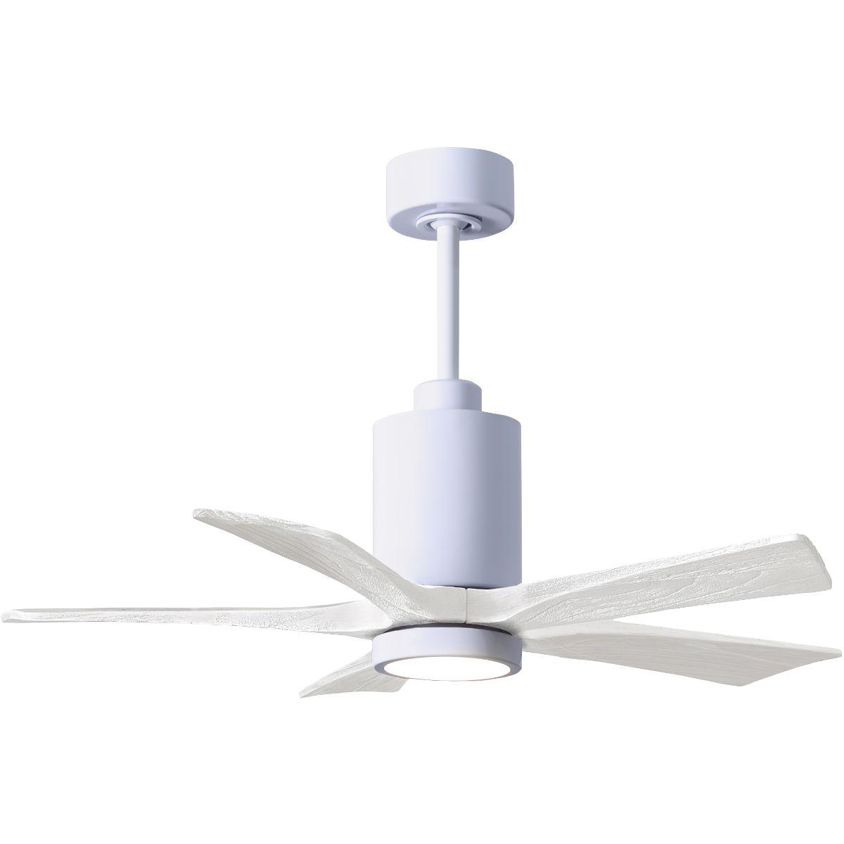 Patricia 5-Blade 42 Inch White LED Ceiling Fan with Remote - Bees Lighting