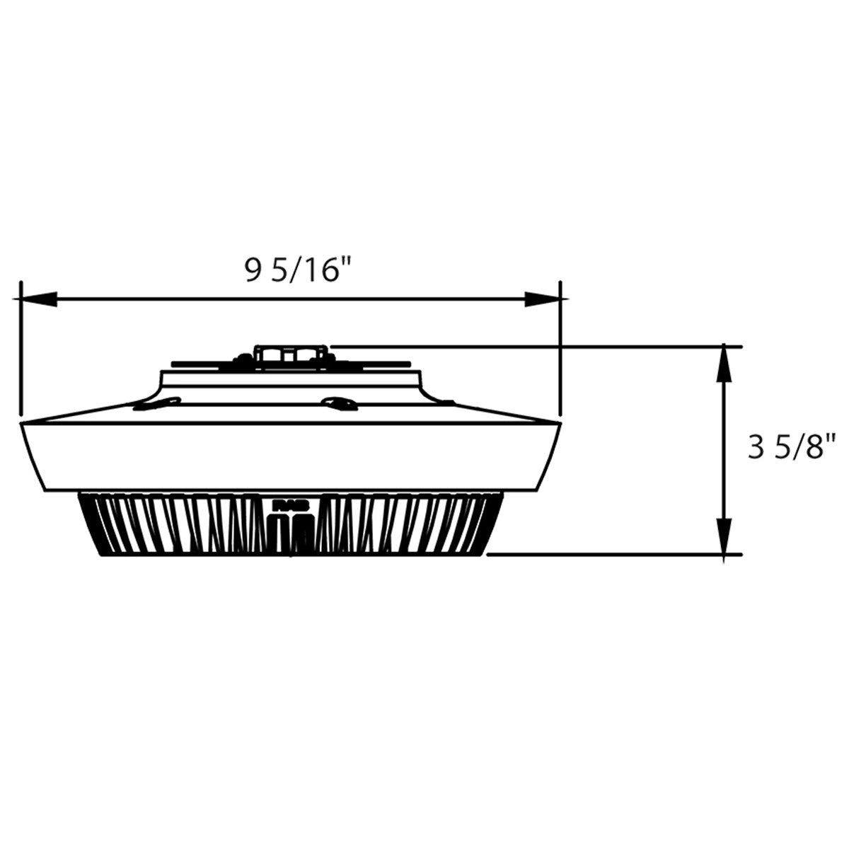 LED Parking Garage Light, 9000 Lumens, 50/60/70 Watts, 30K/40K/50K, 120-277V, White Finish