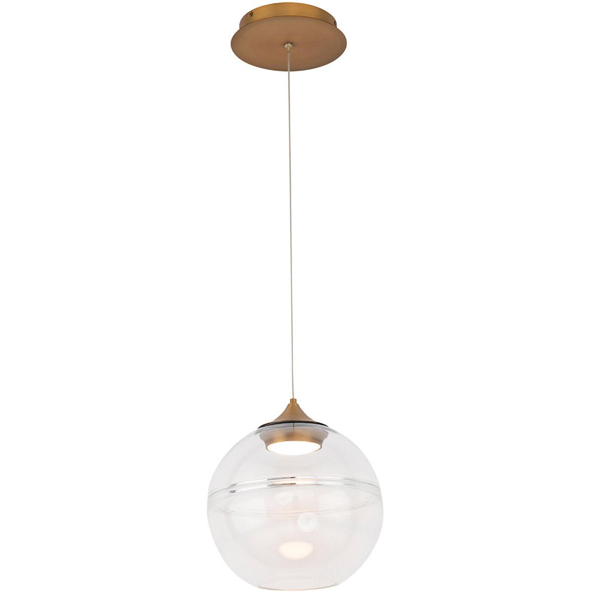 Bistro 10 in. LED Pendant Light Brass Finish - Bees Lighting