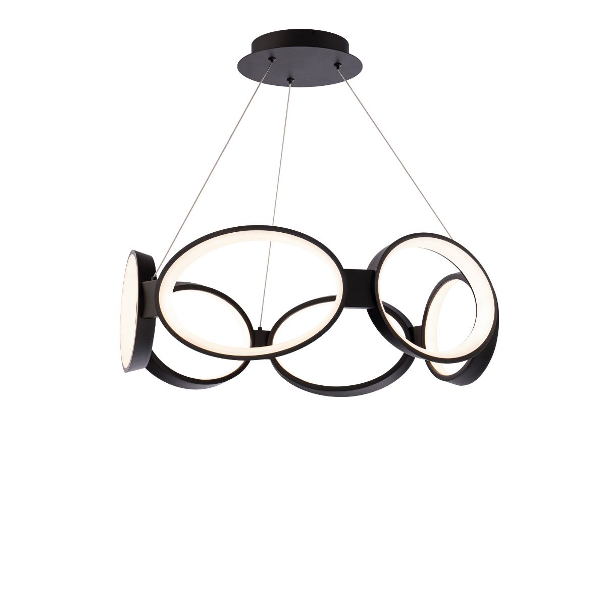 Solitaire 24 in. LED Pendant Light Black finish - Bees Lighting