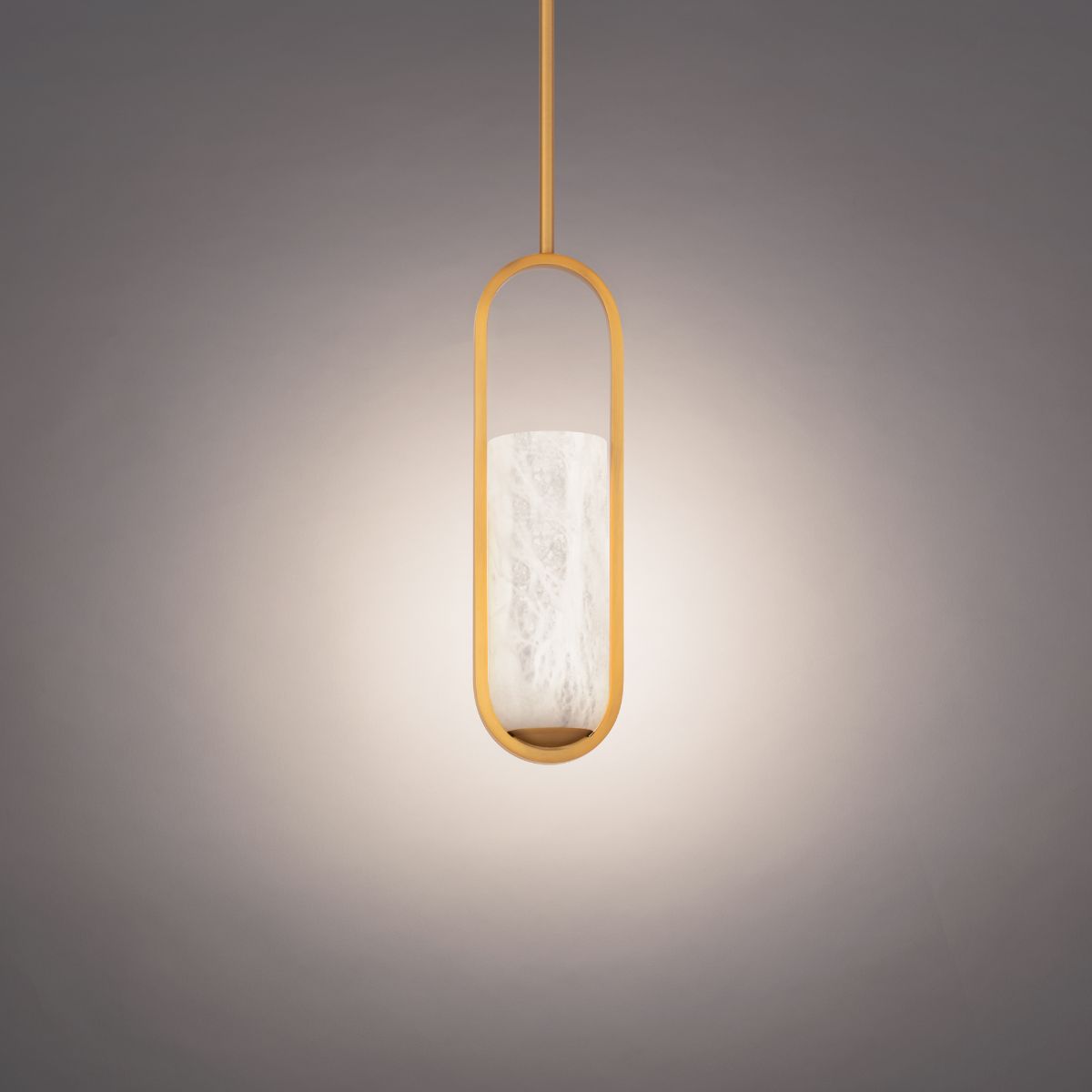 Rollins 5 in. LED Pendant Light Brass finish