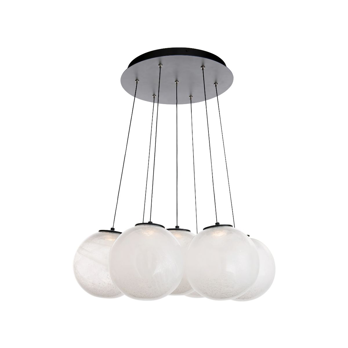 Cosmic 27 in. 7 Lights LED Pendant Light Black Finish