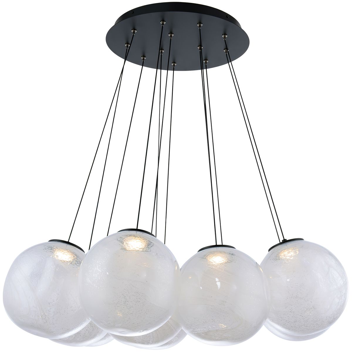 Cosmic 36 in. 12 Lights LED Pendant Light Black Finish