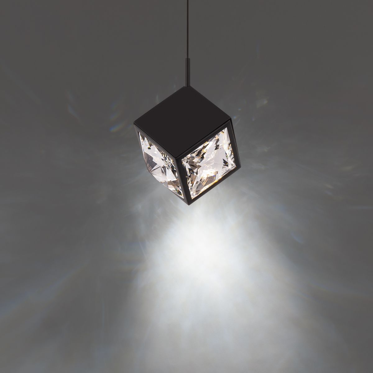 Ice Cube 6 in. LED Pendant Light Black finish - Bees Lighting