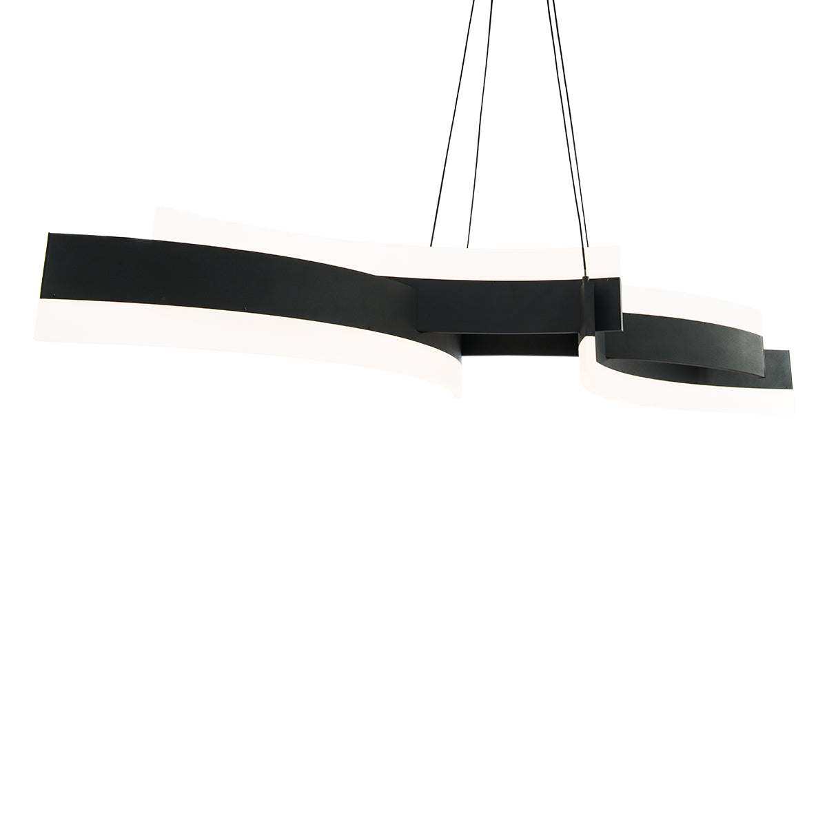 Arcs 57" LED Pendant Light, Black Finish