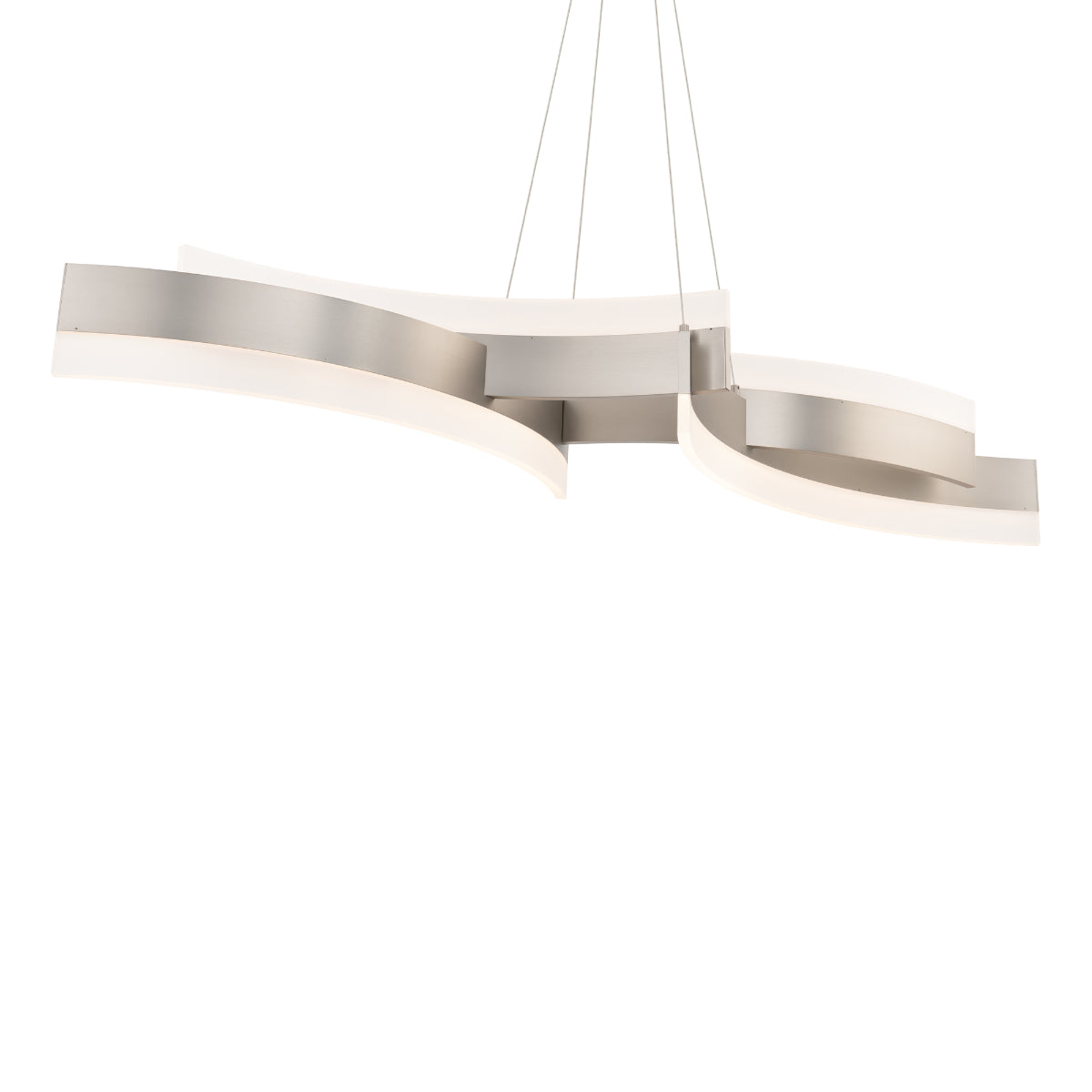 Arcs 57" LED Pendant Light, Brushed Nickel Finish