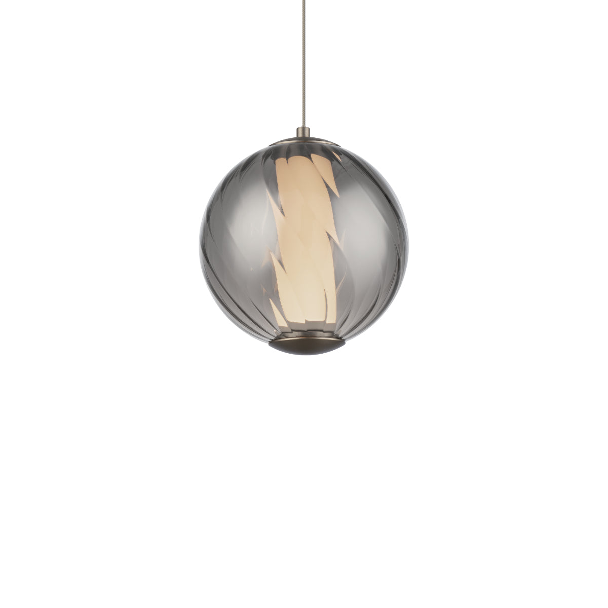 Swirly 7" LED Pendant Light, 2700K, Aged Brass Finish