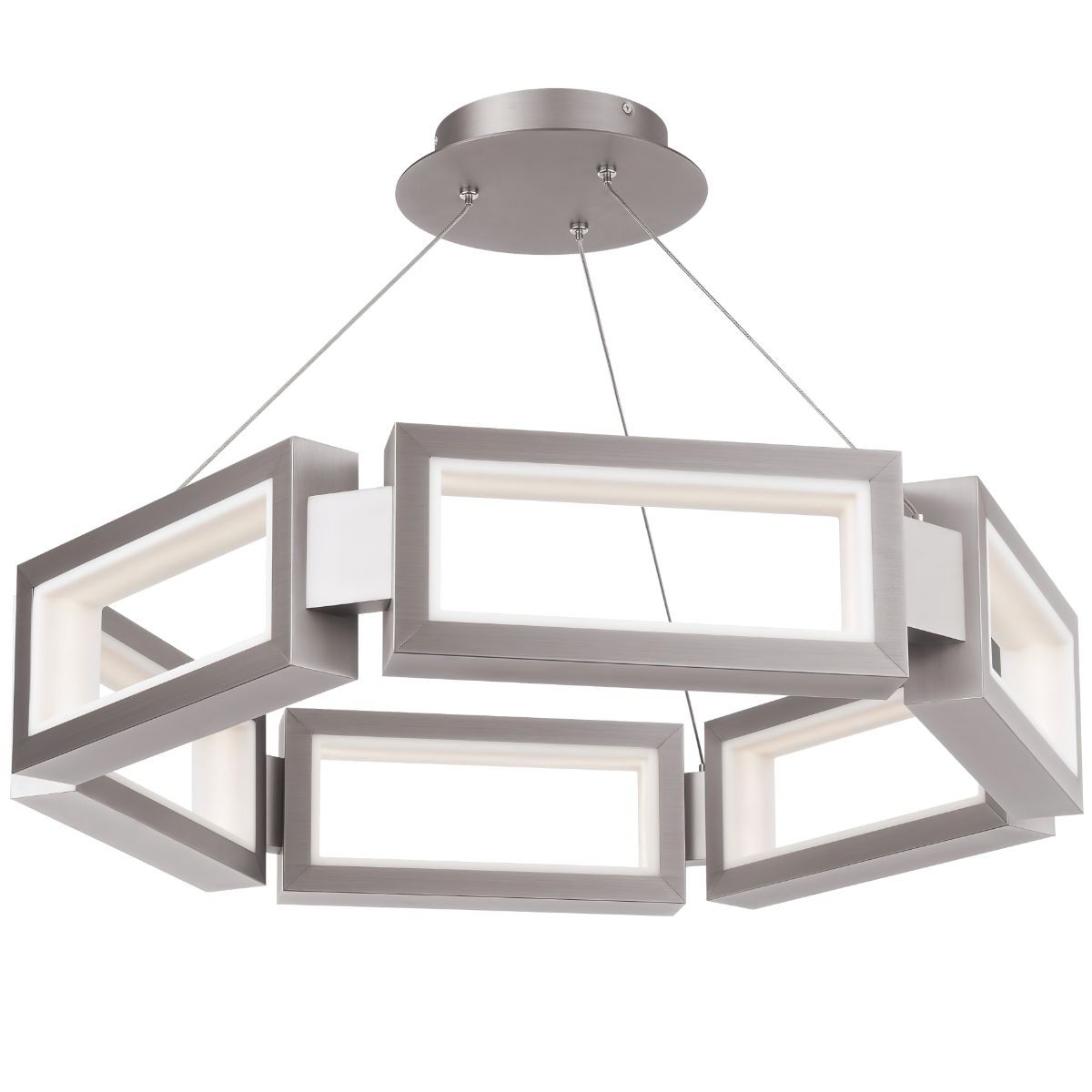 Mies 26 in. LED Pendant Light Brushed Nickel Finish - Bees Lighting