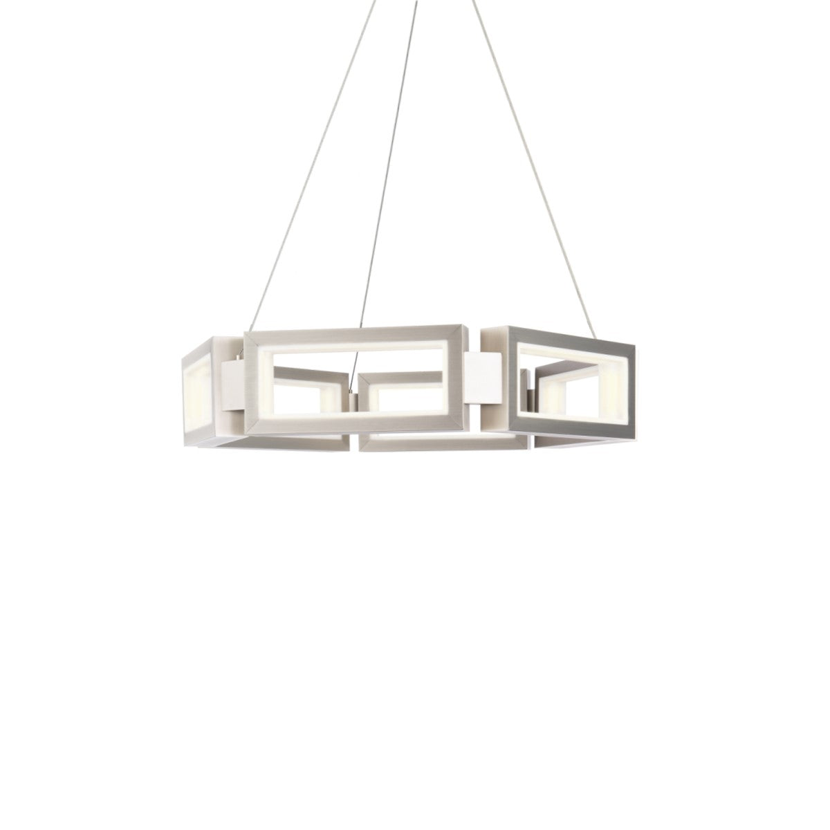 Mies 26 in. LED Pendant Light Brushed Nickel Finish - Bees Lighting