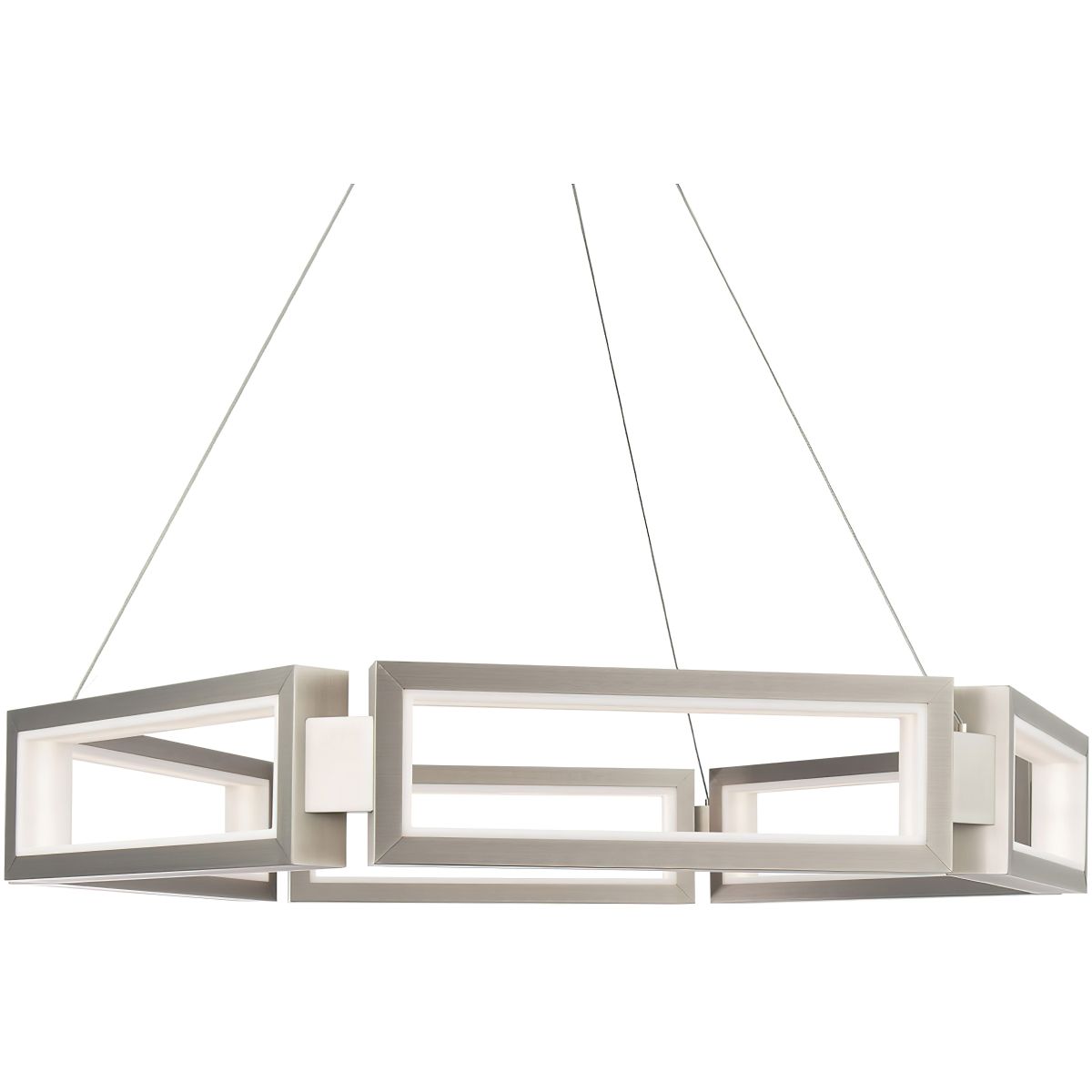 Mies 36 in. LED Pendant Light Brushed Nickel Finish - Bees Lighting