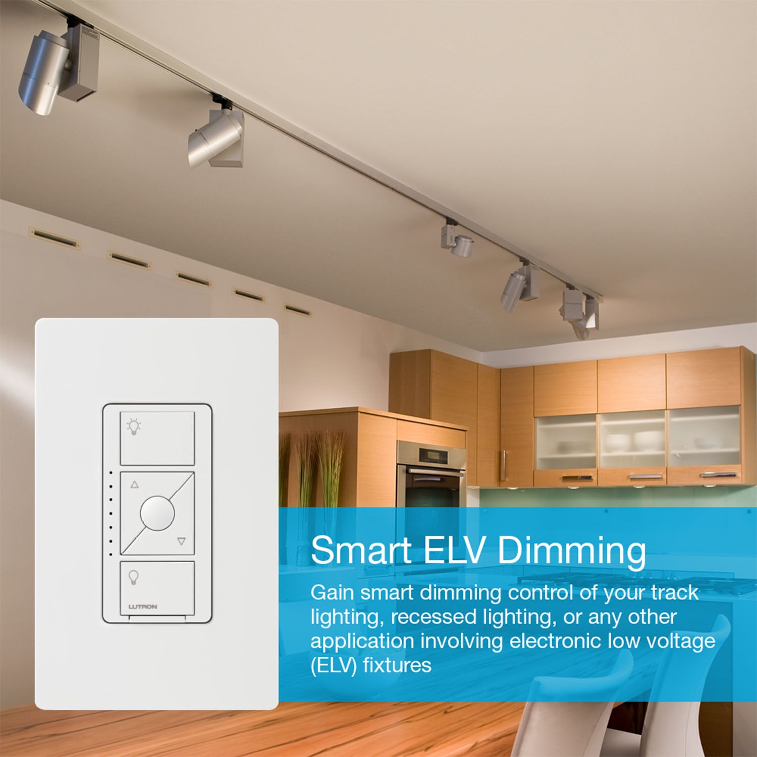 Caseta Wireless Smart Dimmer Switch ELV/LED 3-Way/Multi-Location Neutral Required White