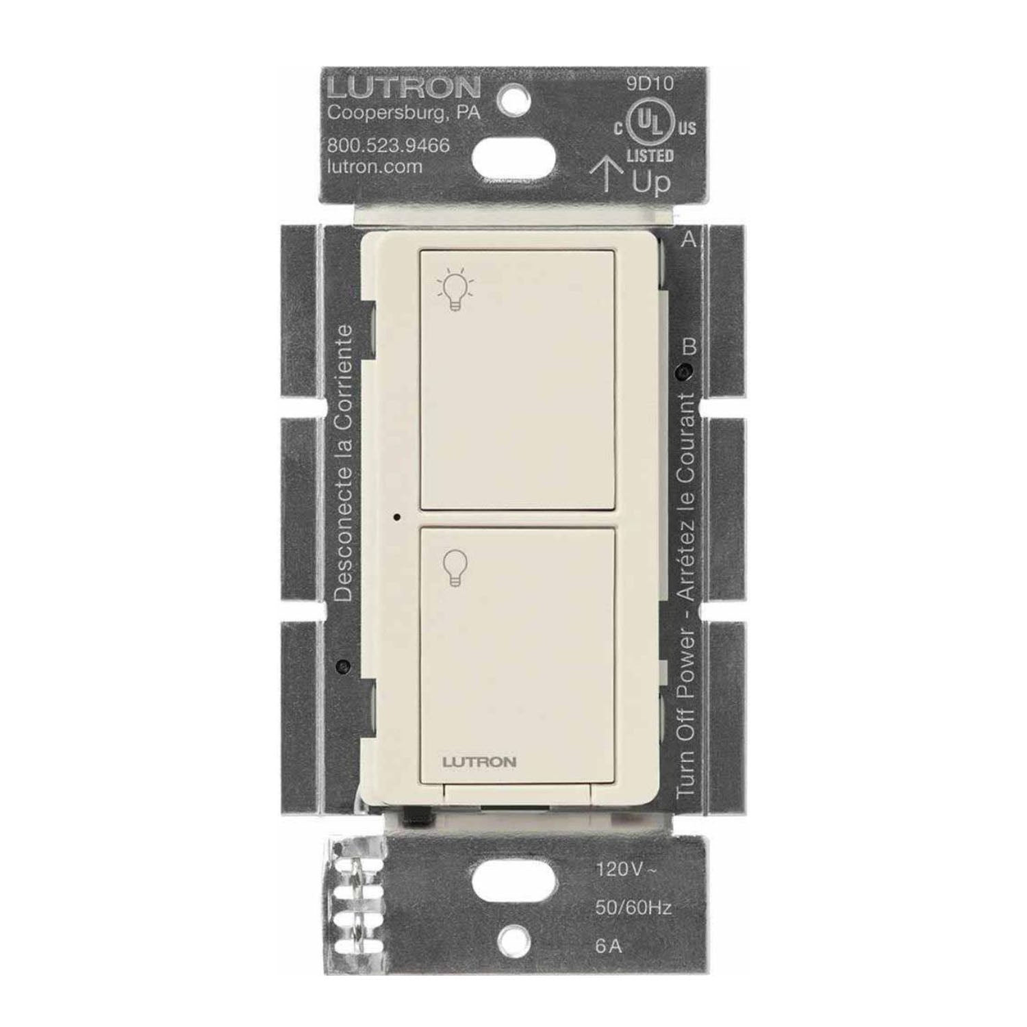 Caseta Wireless 3-Way Tap Smart Light Switch Light Almond