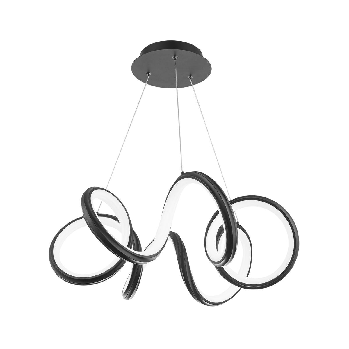 Mamba 24 in. LED Pendant Light Black Finish - Bees Lighting