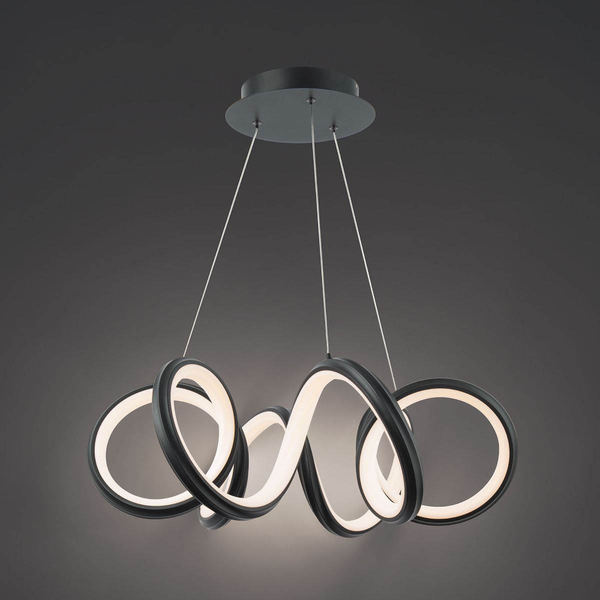 Mamba 24 in. LED Pendant Light Black Finish - Bees Lighting