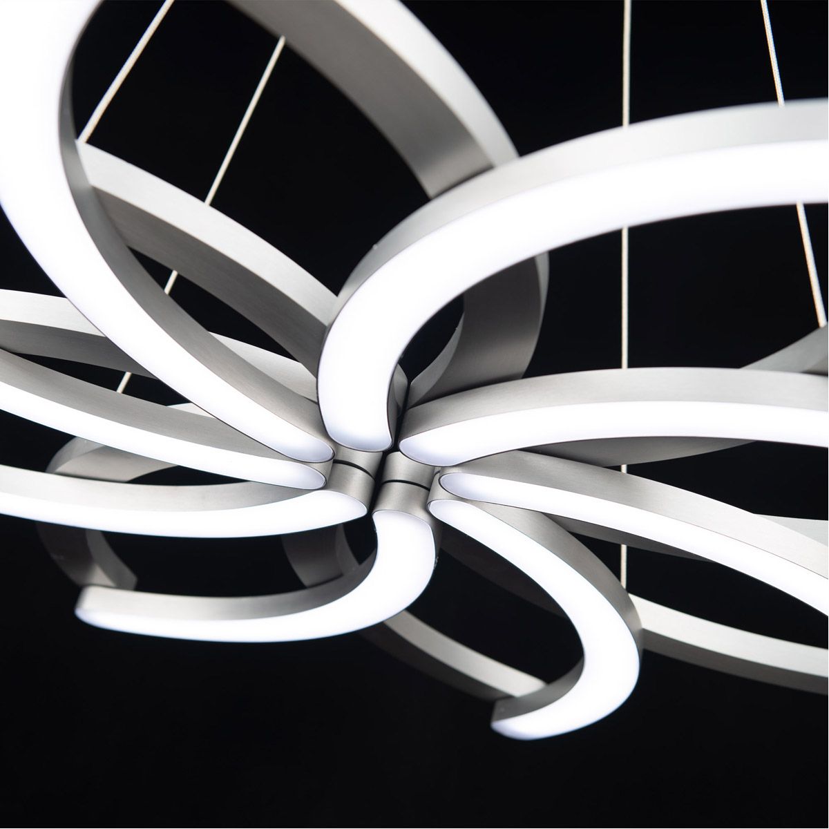 Bloom 32 in. 8 Lights LED Pendant Light Aluminum Finish - Bees Lighting