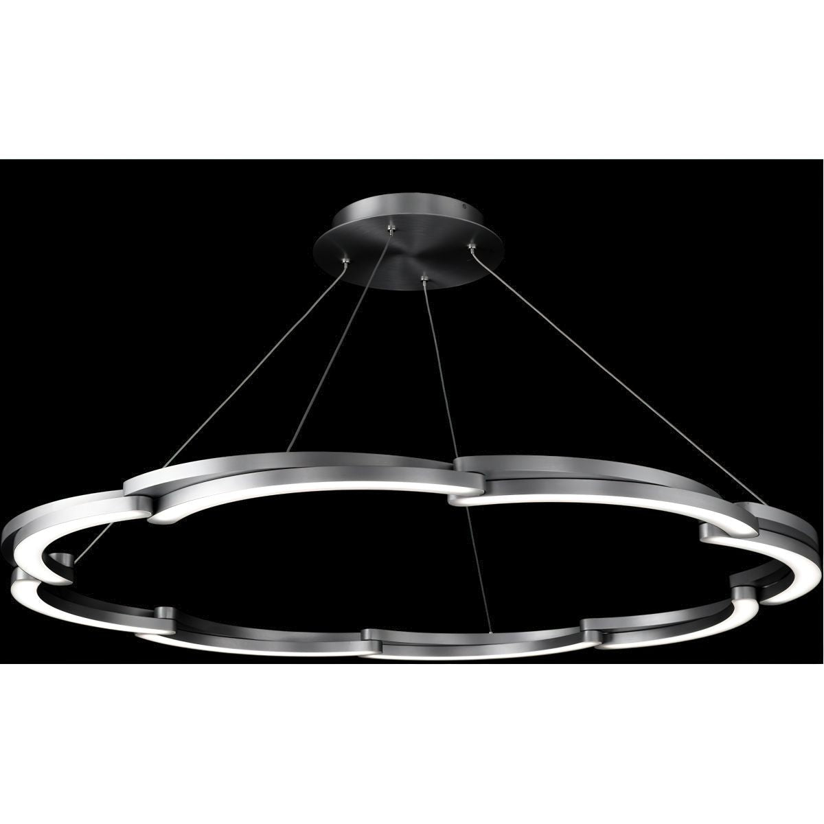 Bloom 32 in. 8 Lights LED Pendant Light Aluminum Finish - Bees Lighting