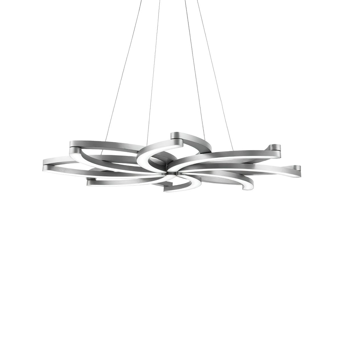 Bloom 32 in. 8 Lights LED Pendant Light Aluminum Finish - Bees Lighting