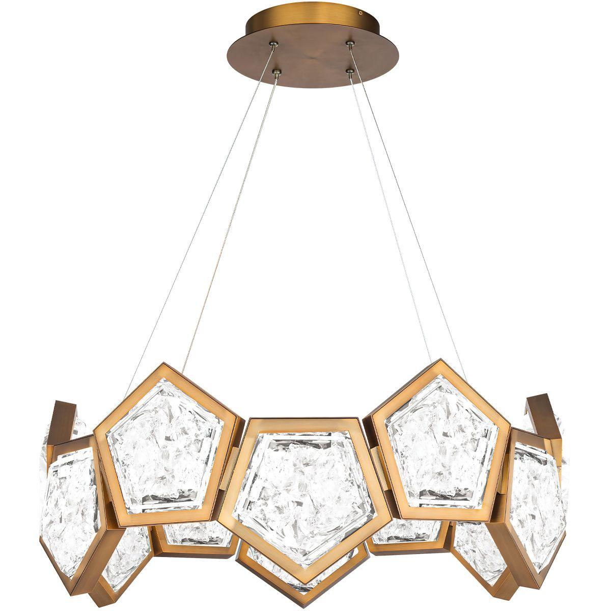 Starlight Starbright 26 in. LED Chandelier Brass Finish - Bees Lighting