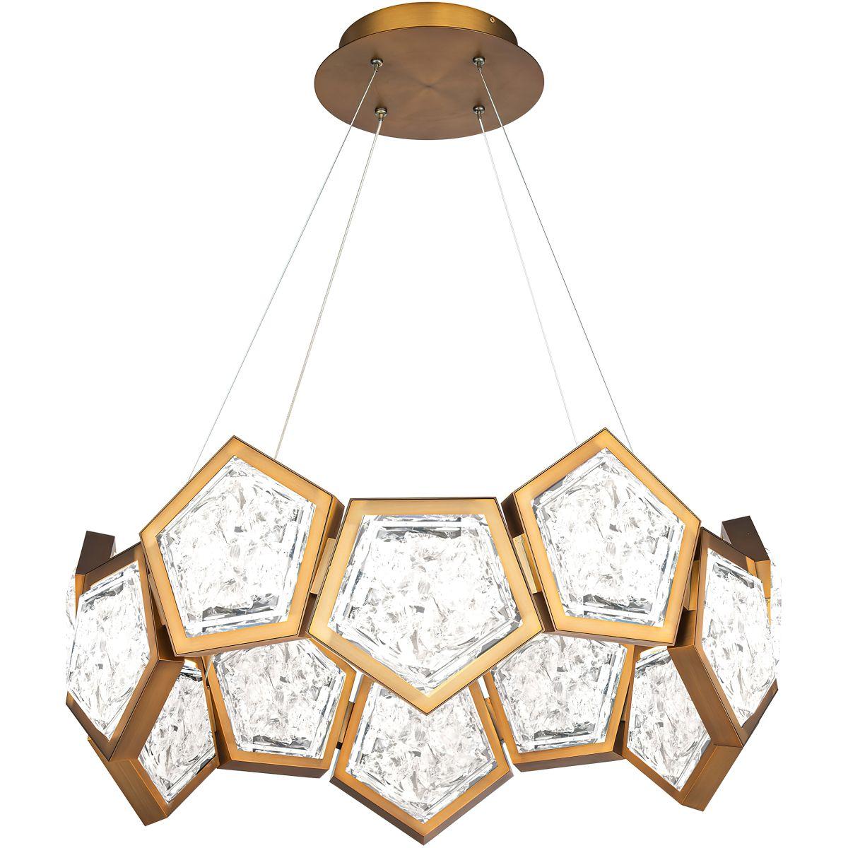 Starlight Starbright 26 in. LED Chandelier Brass Finish - Bees Lighting