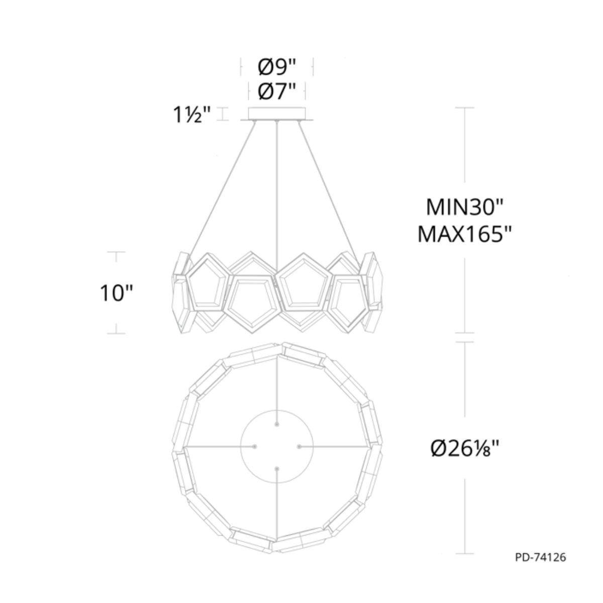 Modern Forms - MOFO-PD-74126 - Starlight Starbright 26 in. LED Chandelier -  Bees Lighting