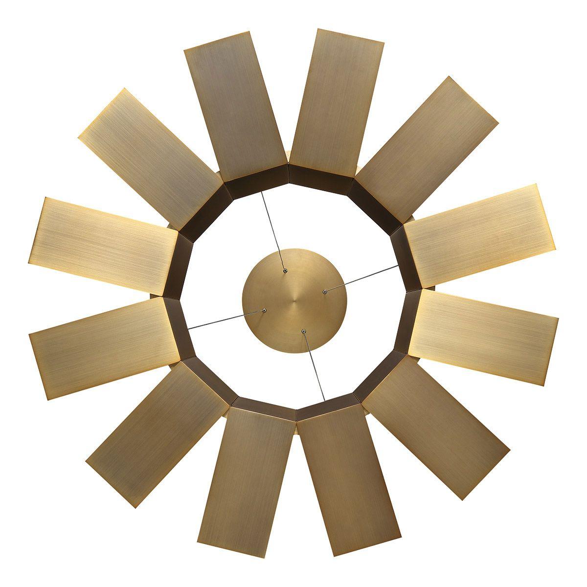 Chronos 34 in. LED Pendant Light Brass Finish