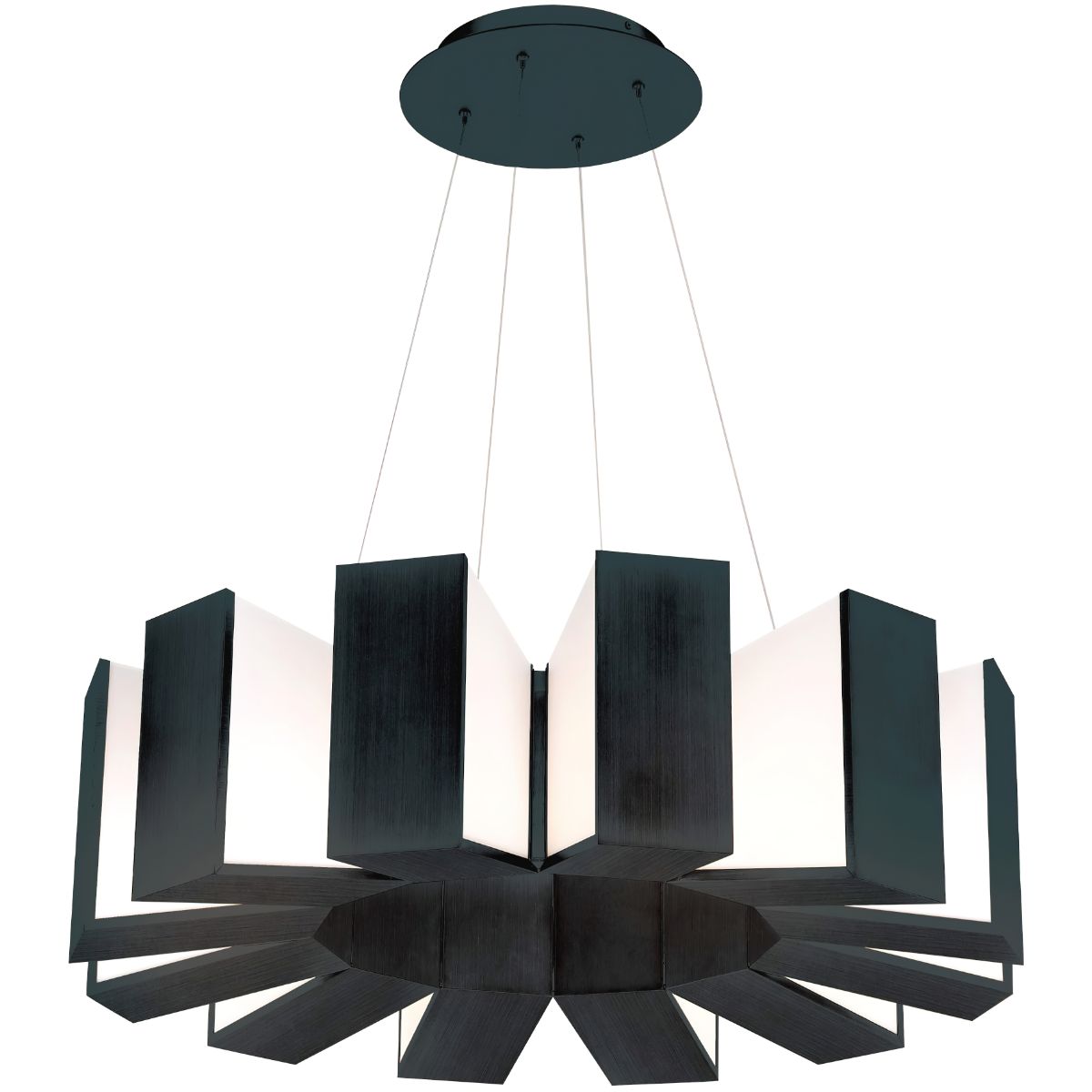 Chronos 34 in. LED Pendant Light Black Finish