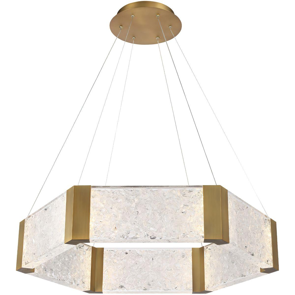 Forever 34 in. 6 Lights LED Pendant Light Brass Finish - Bees Lighting