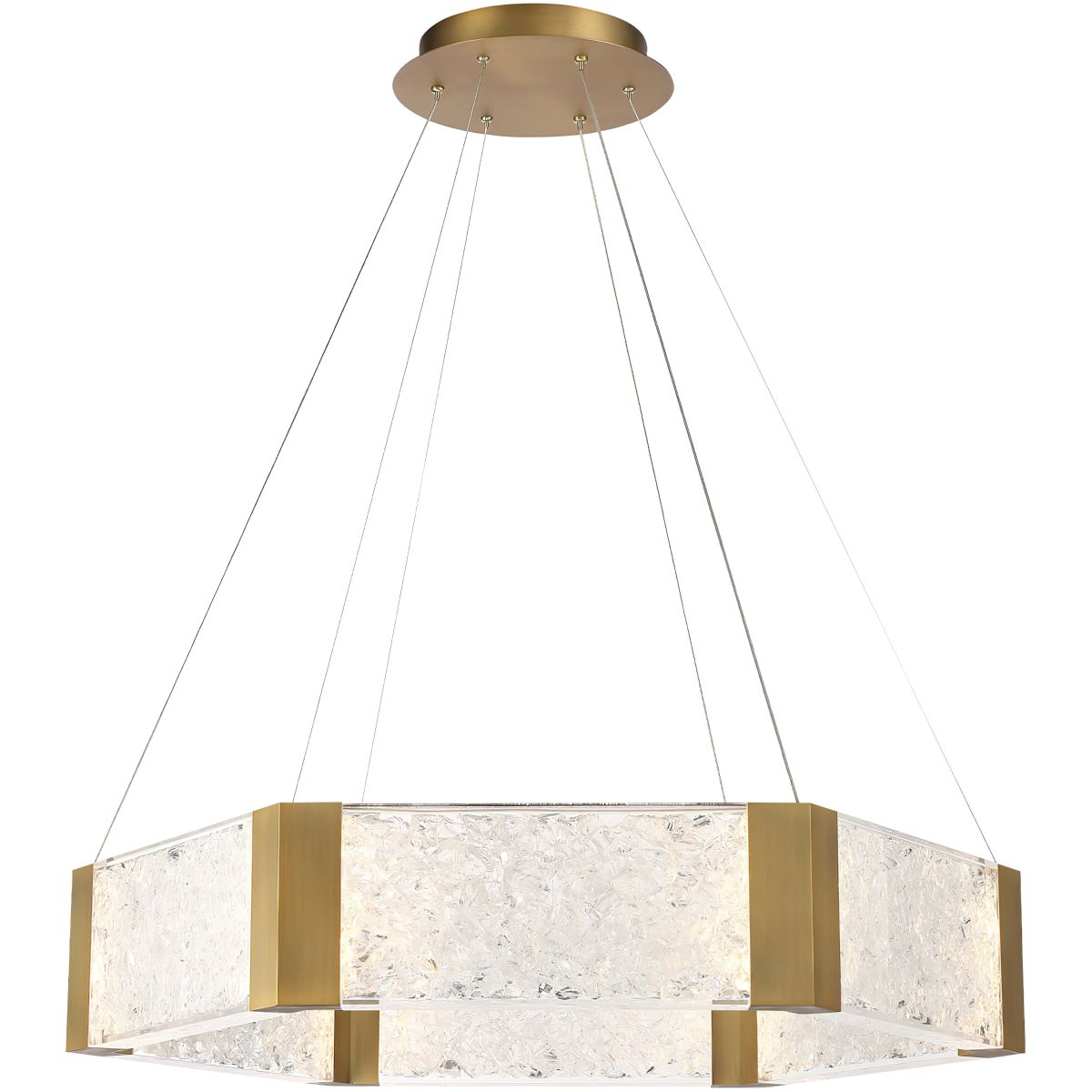 Forever 34 in. 6 Lights LED Pendant Light Brass Finish - Bees Lighting