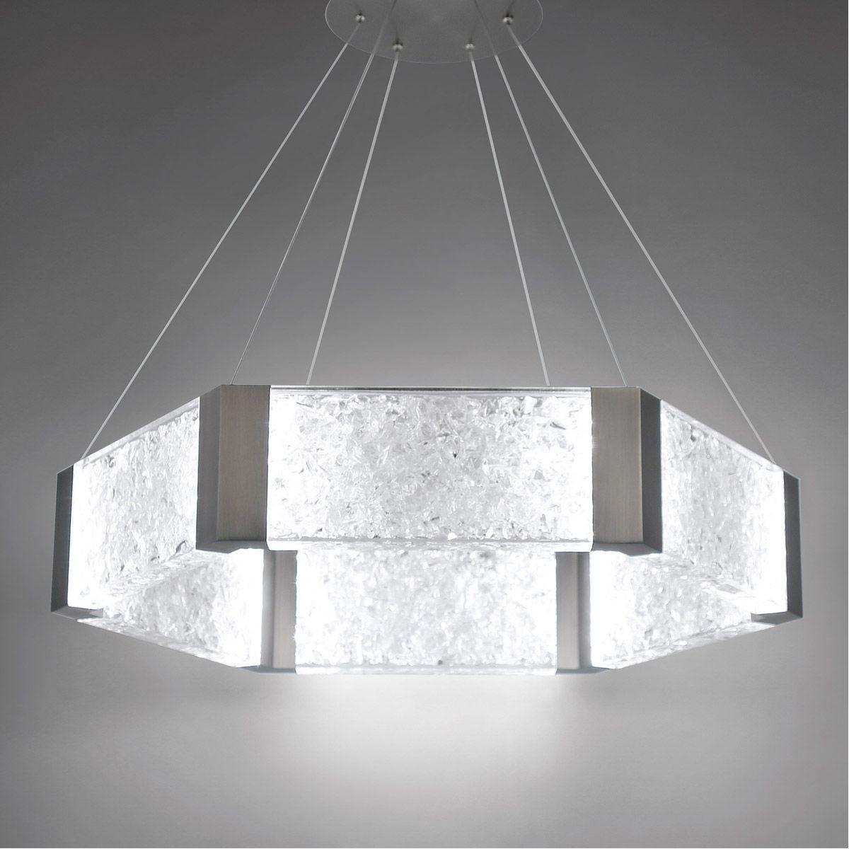 Forever 34 in. 6 Lights LED Pendant Light Nickel Finish - Bees Lighting