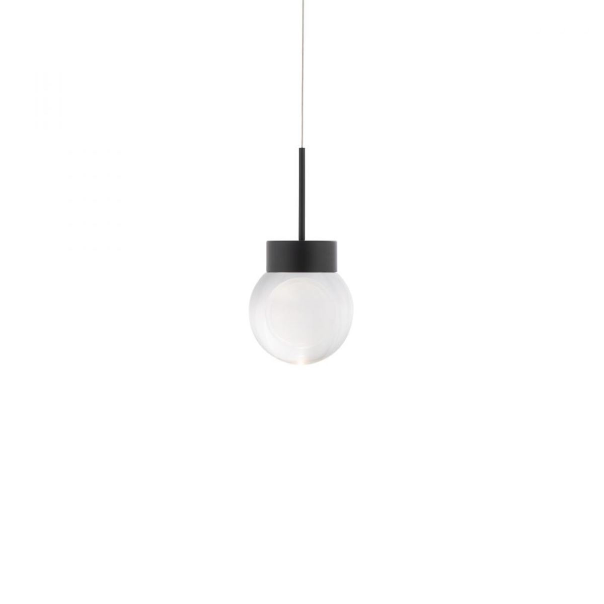 Double Bubble 5 in. LED Pendant Light Black Finish - Bees Lighting