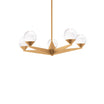 Double Bubble 23 in. 5 Lights LED Chandelier Brass Finish - Bees Lighting