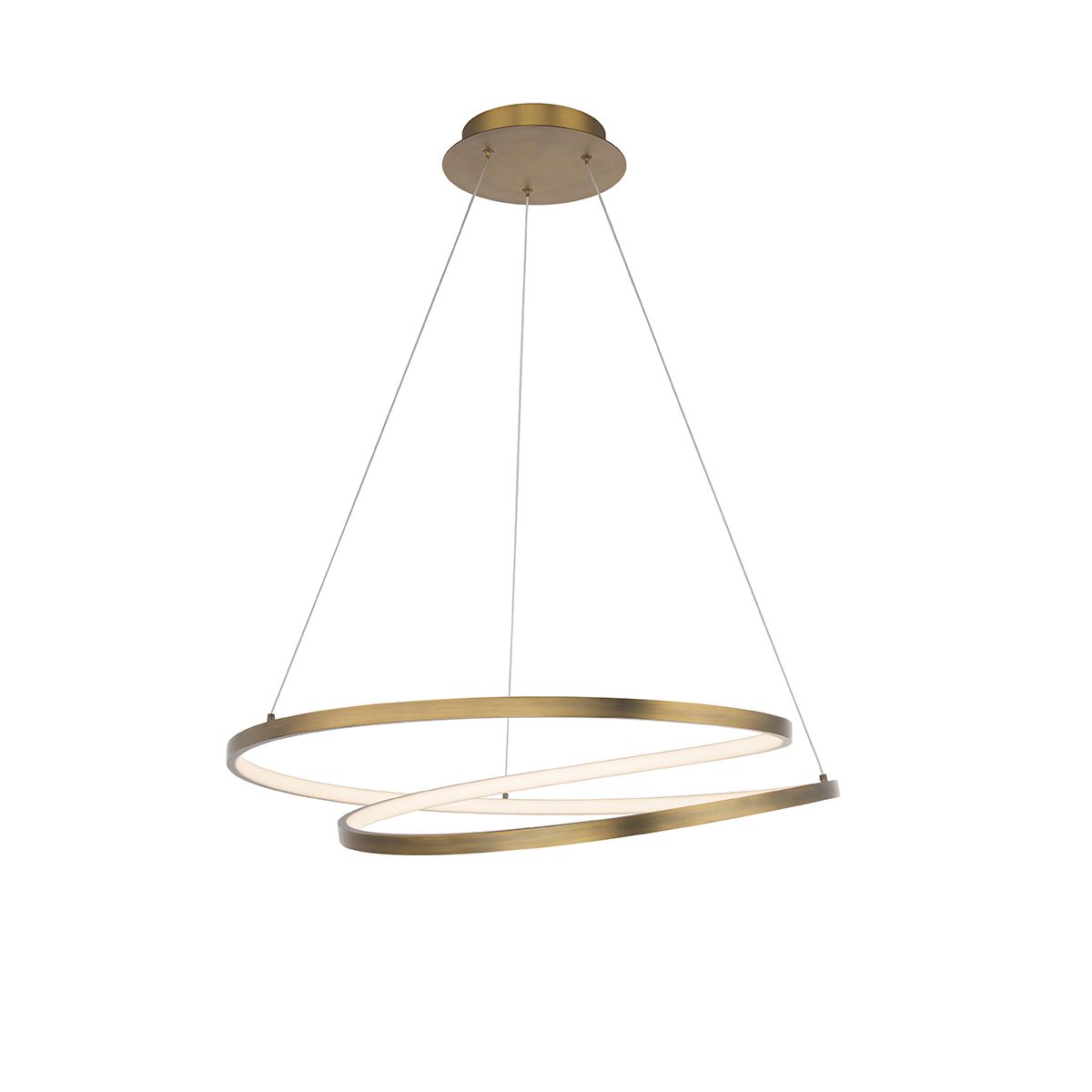 Marques 28 in. LED Pendant Light Brass Finish - Bees Lighting