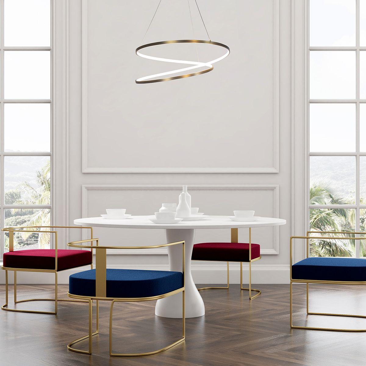 Marques 28 in. LED Pendant Light Brass Finish - Bees Lighting