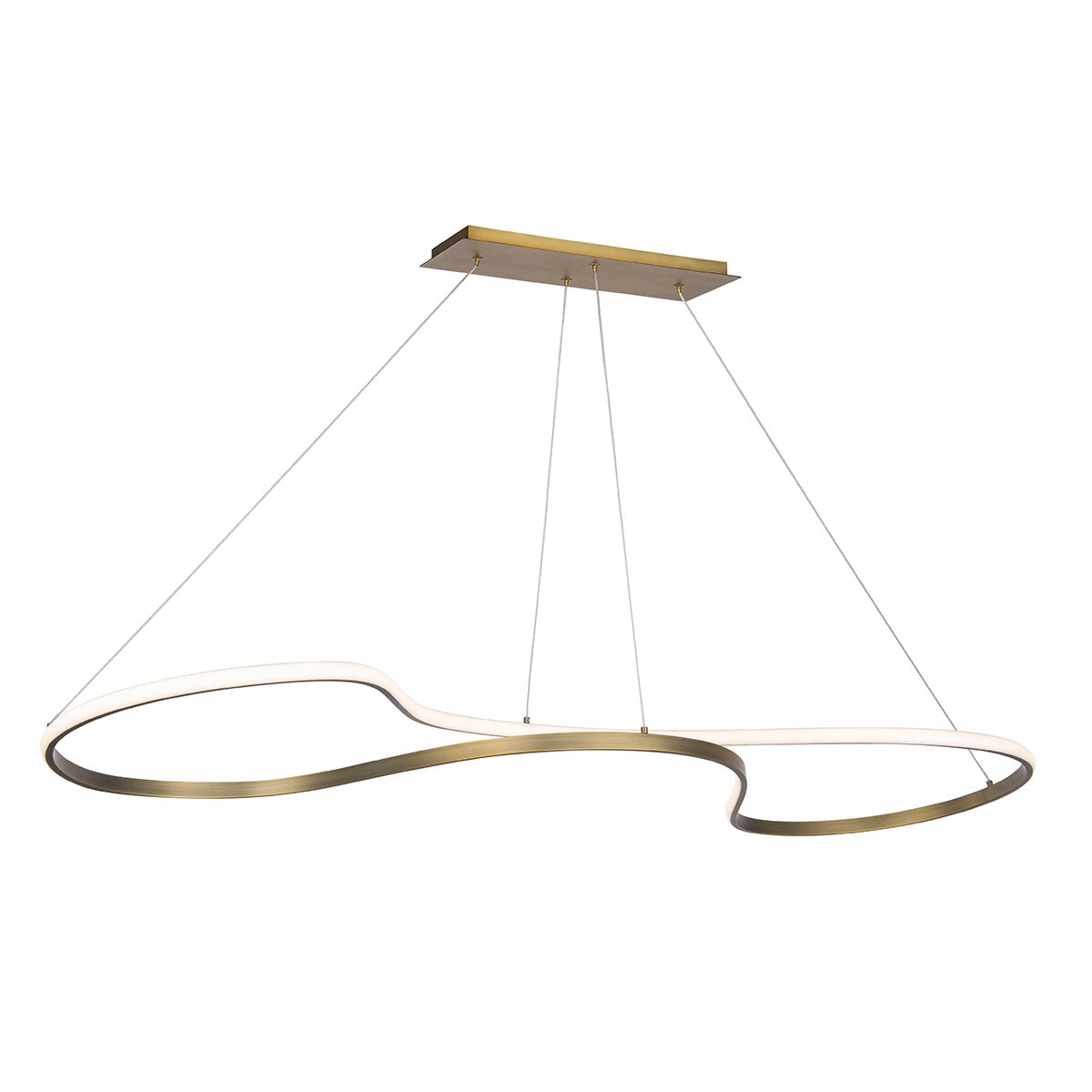 Marques 49 in. LED Pendant Light Brass Finish - Bees Lighting