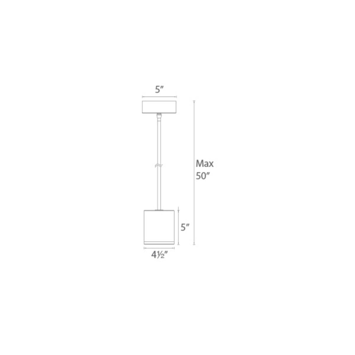 Tube Pendant Downlight 5 in. LED Pendant Light Aluminum Finish