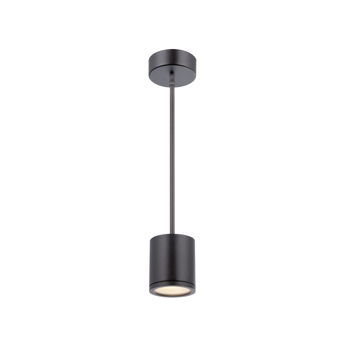 Tube Pendant Downlight 5 in. LED Pendant Light Black Finish