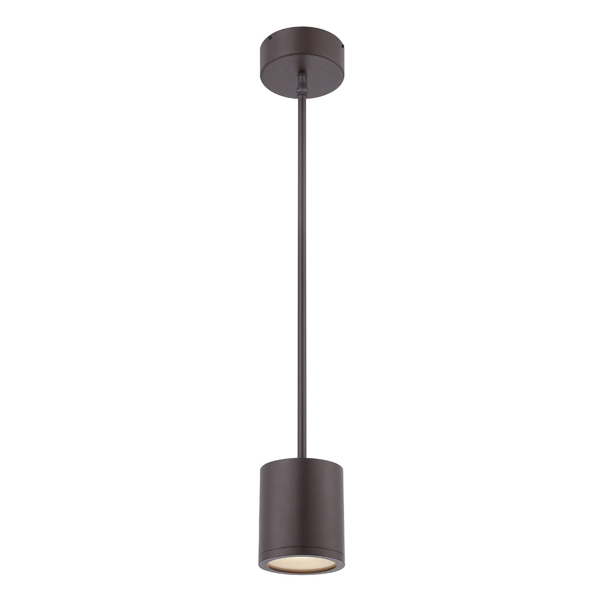 Tube Pendant Downlight 5 in. LED Pendant Light Bronze Finish